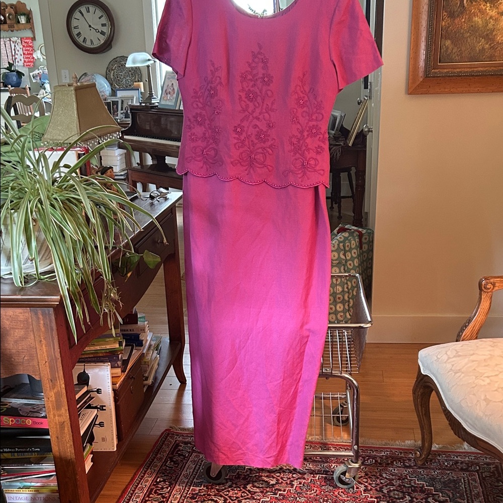 R&M Richards Pink Midi Dress